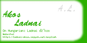 akos ladnai business card